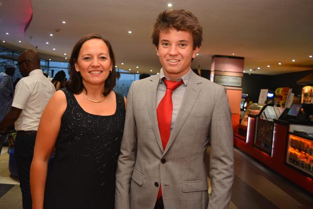 Belgium ambassador Roxane de Bilderling with her son Robin Laime.