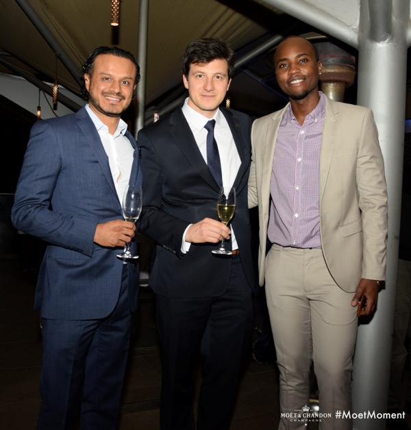 Rupen Samani, Pierre Louis Moet & Chandon Global Brand Ambassador and Nick Mutuma